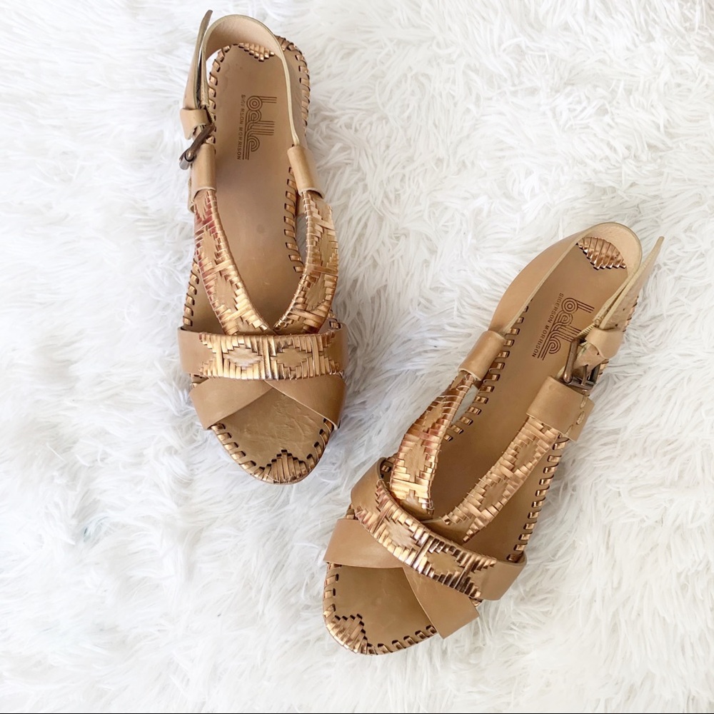 Belle by Sigerson Morrison Woven Metallic Sandals